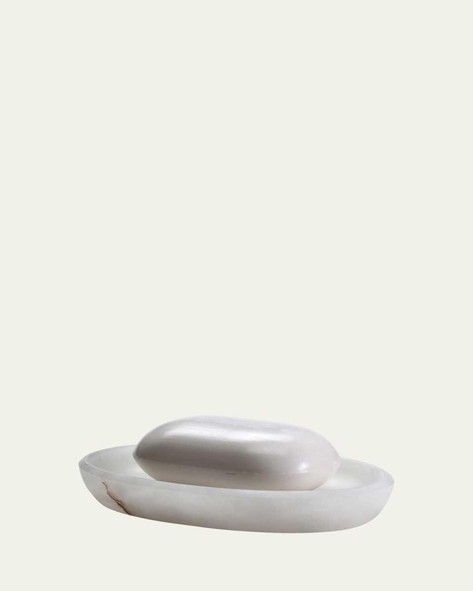 Alisa Alabaster Soap Dish, White